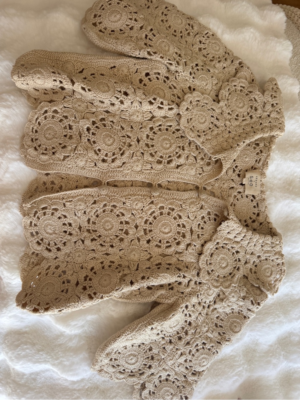 Sezane x SEA NY Mariella Crochet Button-Front Top - Picture 5 of 5